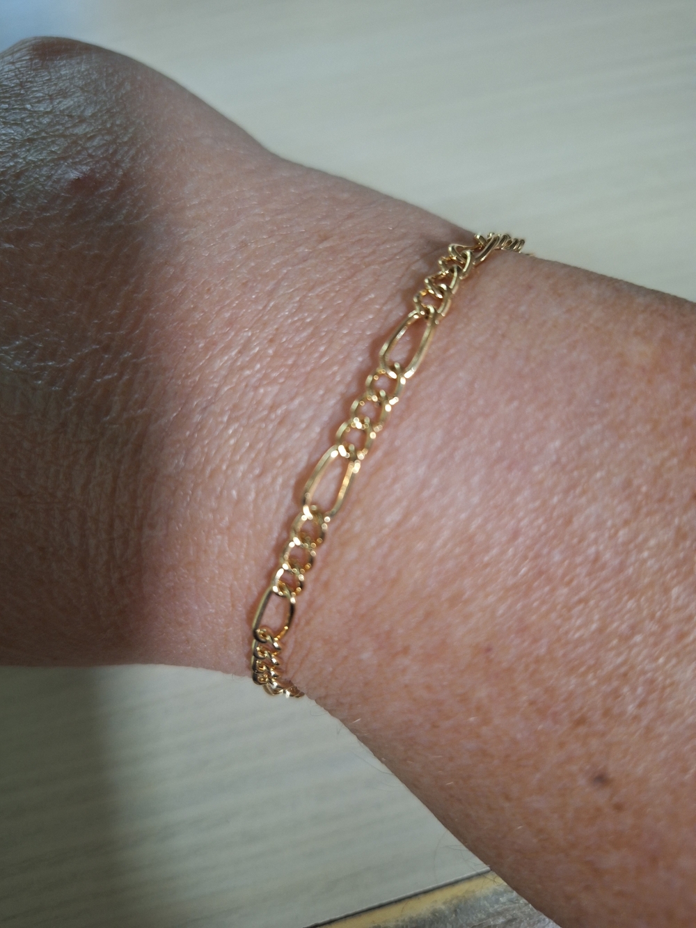 Classic Gold Tone Figaro Chain Anklet Or Bracelet